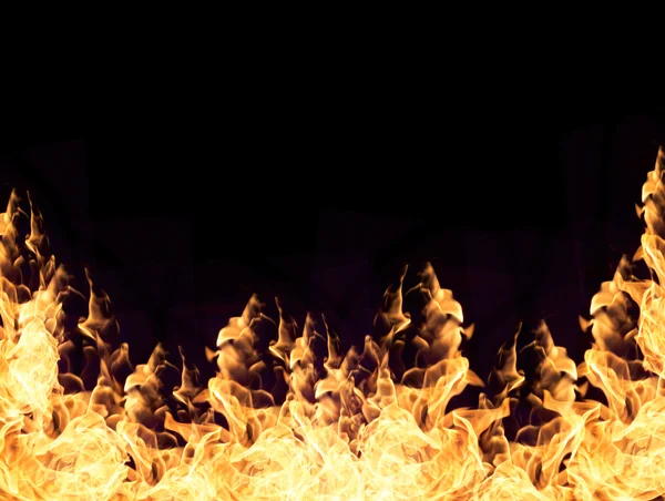 Feuerflammen sammeln — Stockfoto