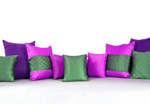 Colorful pillows scattered on the table. — Stock Photo, Image