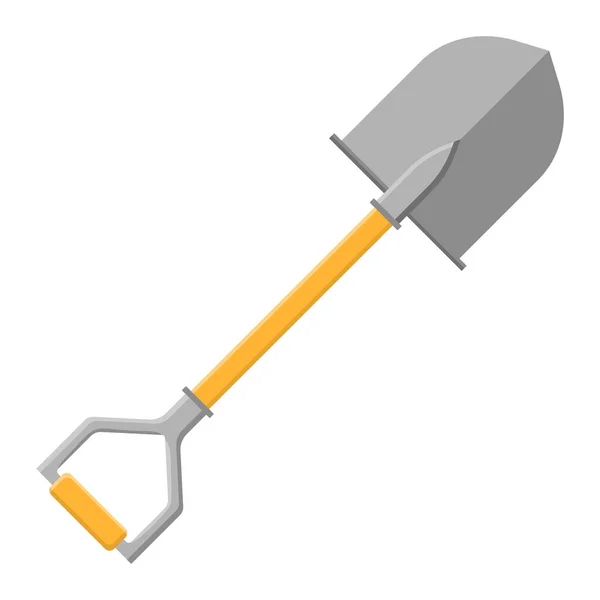 Cartoon Shovel Icon Isolated White Background Garden Spade Gardening Tool — Stock Vector