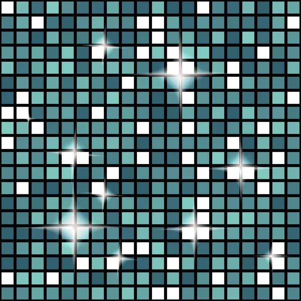 Teal Seamless Mosaic Shimmer Background Sparkle Glitter Backdrop Disco Ball — Stock Photo, Image