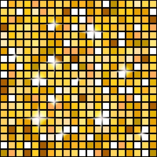 Oro Disco Luci Modello Senza Soluzione Continuità Sfondo Luccicante Mosaico — Foto Stock
