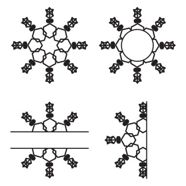 Kar taneleri kağıt kesimi beyaz arka planda izole edildi. Pankart için Noel şablonu, tebrik kartı, yaratıcı tanıtım kartı. Vektör kağıt kesimi kış konsepti.