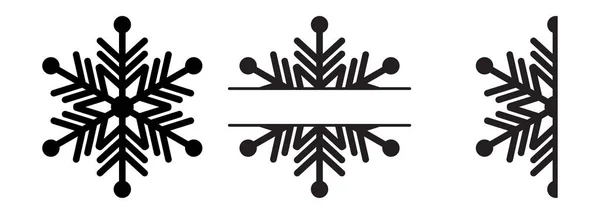 激光切开雪片 蕾丝节庆装饰模板 剪贴簿的模板 带有文字空白处的卡片 在白色背景上孤立的向量图 — 图库矢量图片