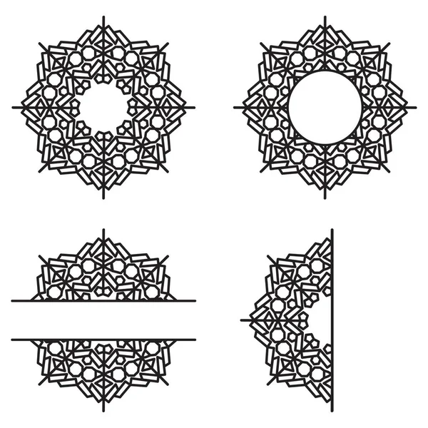 Kant Sneeuwvlokken Knipsel Ingesteld Witte Achtergrond Winter Sneeuwvlok Kristal Element — Stockvector