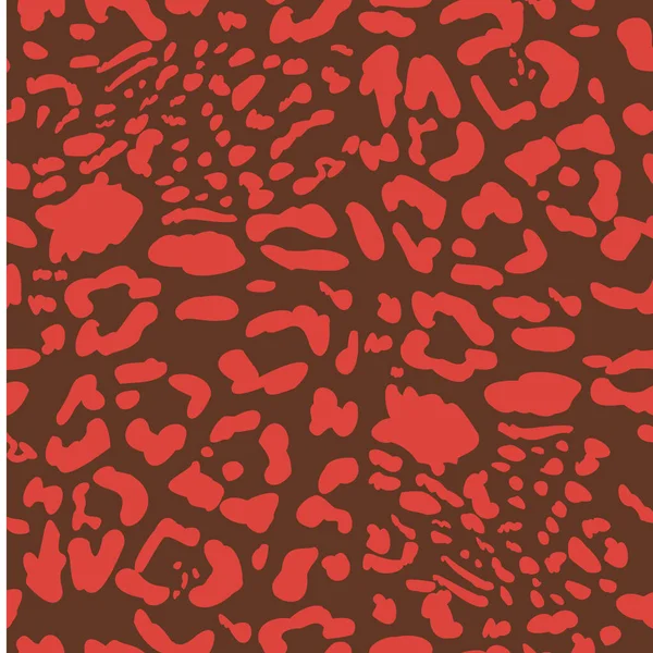 Nahtloses Leopardenmuster Tierische Textur Hintergrund Orange Wiederholtes Leopardenmuster Vektorillustration — Stockvektor