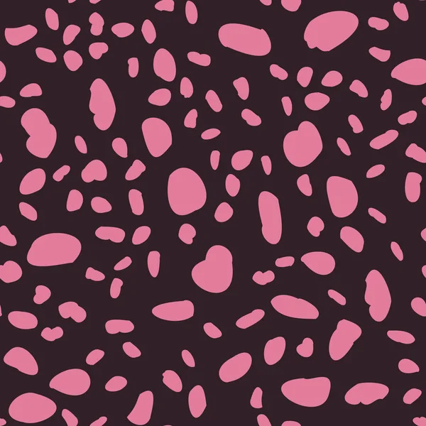Gepardennahtloser Vektordruck Pinkfarbene Flecken Auf Braunem Hintergrund Wiederholtes Muster — Stockvektor