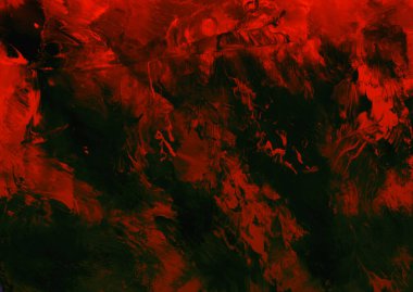 Kırmızı yeşil soyut doku arka planı. Renkli damlalar. Islak boya fırçaları. Yaratıcı duvar kâğıdı çizimi, dekoratif tasarım sanatı.