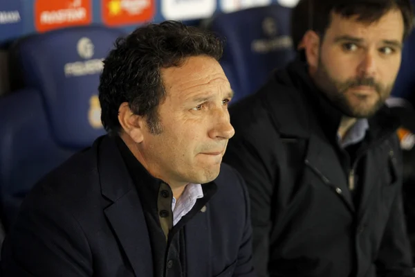 Eusebio Sacristan trener Realu Sociedad — Zdjęcie stockowe