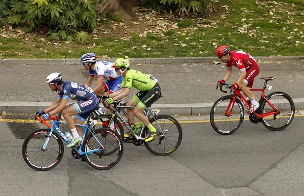 Pack av cyklister rida under Kataloniens Tour — Stockfoto