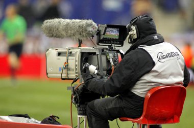 Televizyon kamera yayın futbol maçı