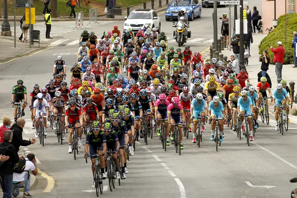 Pack of the cyclists ride during the Tour of Catalonia — Stock Photo, Image