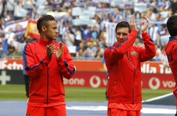 Leo Messi och Neymar i Fc Barcelona — Stockfoto
