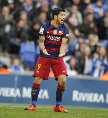 Luis Suarez of FC Barcelona clipart