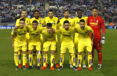 Villarreal CF lineup posing clipart