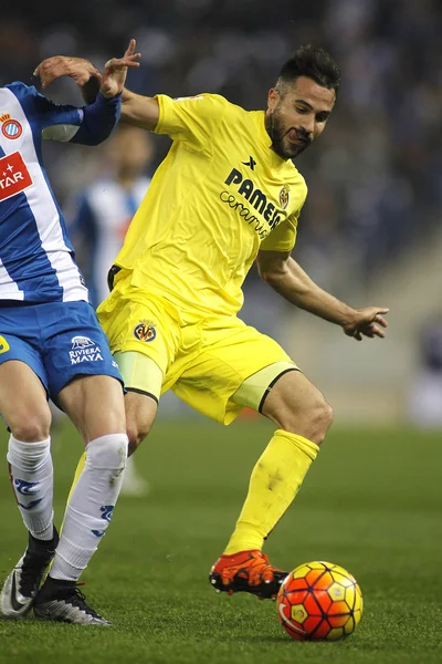 Mario Gaspar för Villareal Cf — Stockfoto