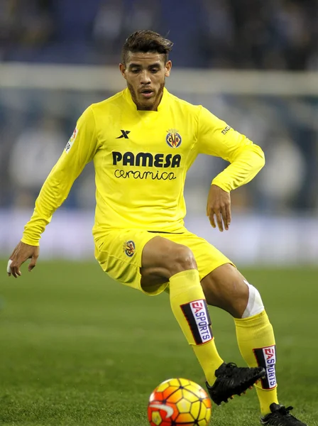 Jonathan dos Santos 的比利亚雷亚尔 Cf — 图库照片