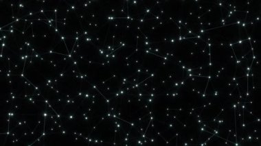 Yıldızlar Arasında Uzaya Uçuş - Izgara Bağlı 3B Parçacıklar