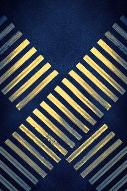 Crossing Yellow Stripes of Zebra Pedestrian Crossing on Dark Asphalt - Top View Shot