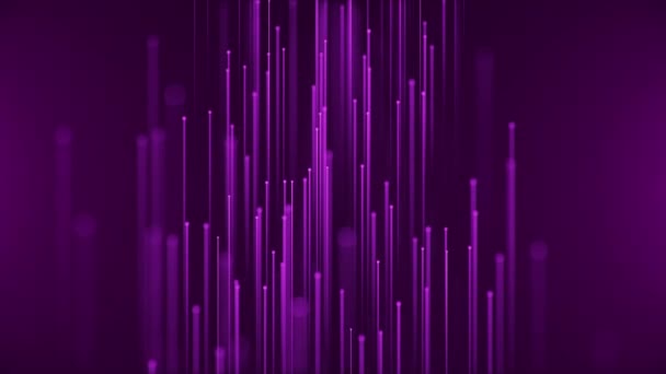 Animación sin fisuras de líneas brillantes verticales en movimiento. Las líneas de neón forman flujo de datos, Internet de alta velocidad, efecto ultravioleta. Flujo de datos. Animación 4K Loop-able — Vídeo de stock