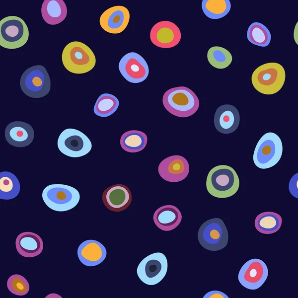 Padrão abstrato sem costura com círculos concêntricos multi-coloridos — Vetor de Stock