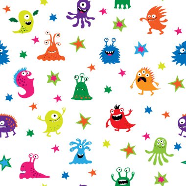 Farklı canavarlar ve yıldız ile Seamless Modeli