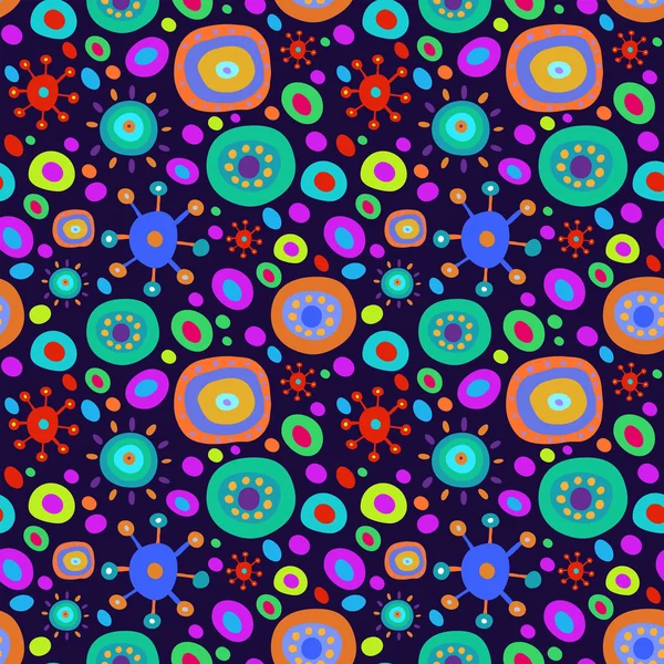 Seamless background with multi-colored psychedelic pattern — Stock Vector