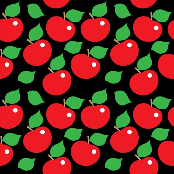 无缝亮模板，红苹果 — 图库矢量图片