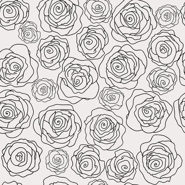 Безшовний квітковий візерунок з трояндами — стоковий вектор
