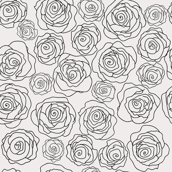 Motif floral sans couture avec des roses — Image vectorielle