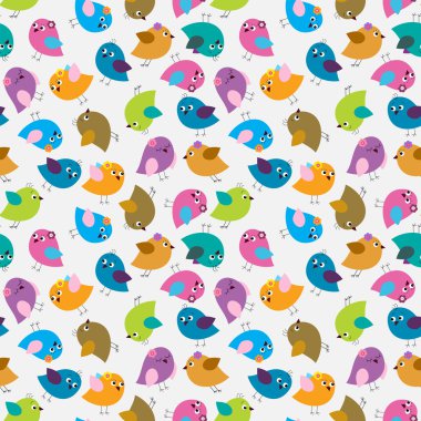 Stilize kuşların sorunsuz arka plan