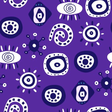 Farklı öğeler soyut seamless modeli