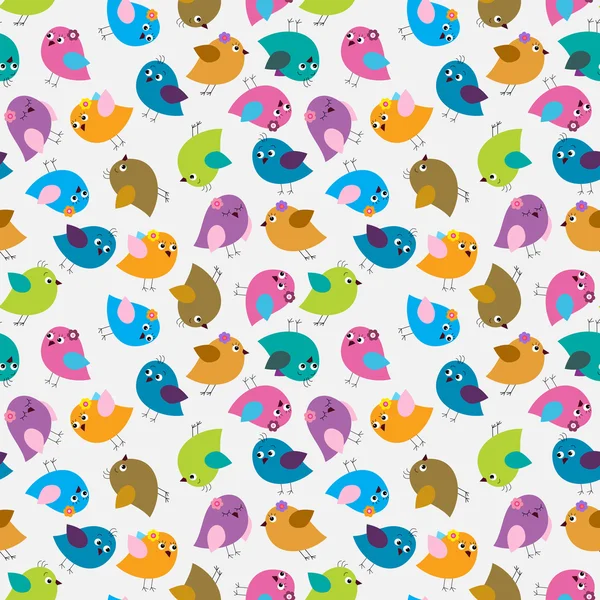 Seamless background of stylized birds — Stock Vector