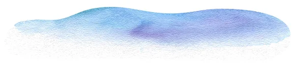 Akvarel abstraktní pozadí. Modrá skvrna bez tvaru se zrnitou strukturou na bílém pozadí. Ručně kreslené zimní ilustrace ojedinělého sněhu. Zmrazený tisk — Stock fotografie