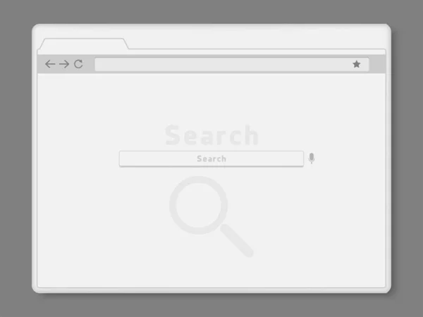 Векторное Простое Открытое Окно Браузера Белом Фоне — стоковый вектор