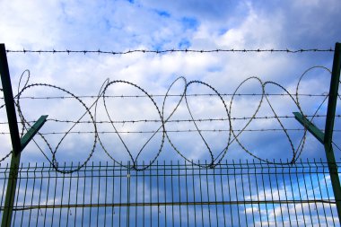 Barbed fence clipart