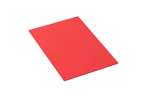 Eine Rote Karte Für Das Fußballspielen Auf Weißem Hintergrund Darstellung — Stockfoto