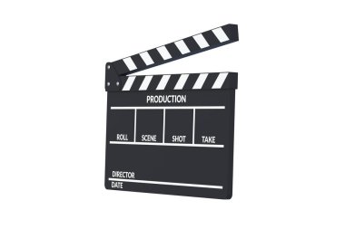Sinema alkışları beyaz arkaplanda izole edildi. 3d hazırlayıcı
