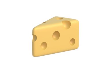 Beyaz arka planda izole edilmiş peynir kamışı. Süt ürünleri. 3d hazırlayıcı