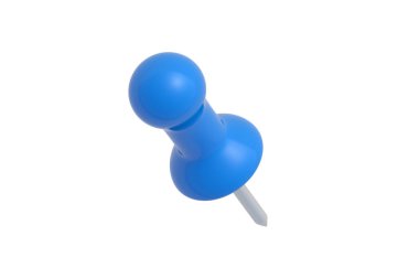 Pushpin isolated on white background. Office supplies. School accessories. 3d render