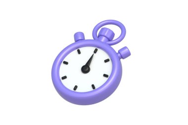 Kronometre beyaz arka planda izole edildi. Spor malzemeleri. Çocuklar için oyuncak. 3d hazırlayıcı