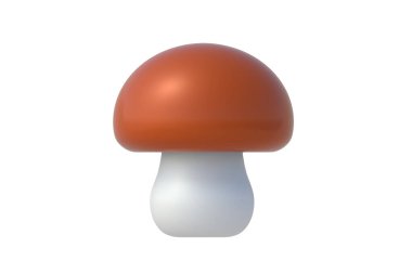 Beyaz arka planda izole edilmiş mantar. Kraliyet Şampiyonu. Organik yiyecekler. Yemek malzemesi. Taze sebze. Yan görüş. 3d hazırlayıcı