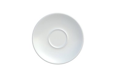 Gövde beyaz arka planda izole edildi. Yuvarlak tabak. Mutfak aletleri. Üst Manzara. 3d hazırlayıcı