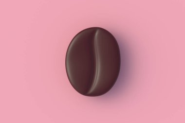 Bej arkaplanda kahve çekirdeği. Kızarmış tahıl. Üst Manzara. 3d hazırlayıcı