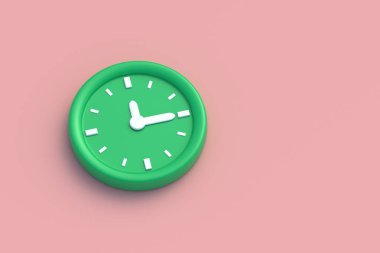 Bej arka planda duvar saati. Uzayı kopyala 3d hazırlayıcı