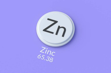 Zn, periyodik tablonun çinko kimyasal elementi. 3d hazırlayıcı