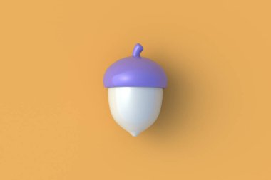 Turuncu arka planda bir mısır. Üst Manzara. 3d hazırlayıcı