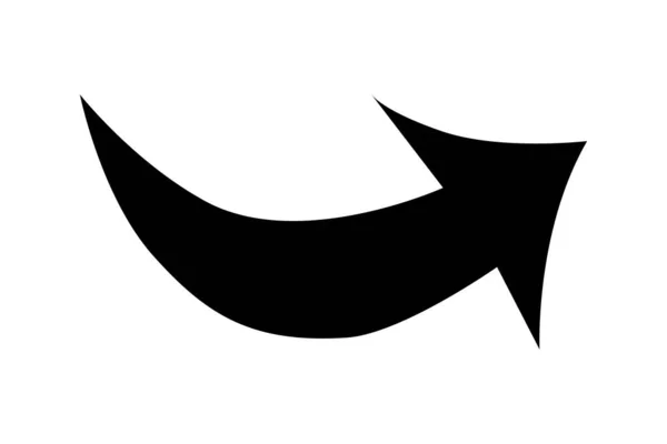 Icono Plano Flecha Negra Señal Dirección Botón Navegación Bueno Para — Archivo Imágenes Vectoriales