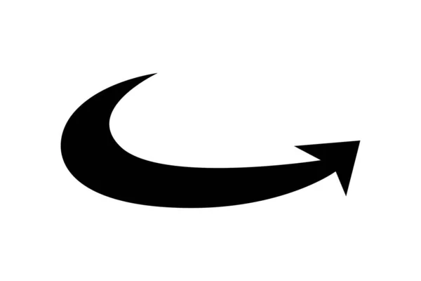 Ein Flaches Schwarzes Pfeil Symbol Wegweiser Navigationstaste Gut Für Projekte — Stockvektor