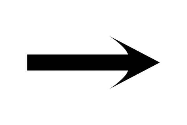 Плоска Чорна Стрілка Вивіска Напрямку Кнопка Навігації Добре Проектів — стоковий вектор