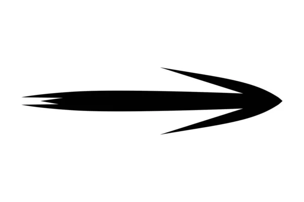 Ein Flaches Schwarzes Pfeil Symbol Wegweiser Navigationstaste Gut Für Projekte — Stockvektor